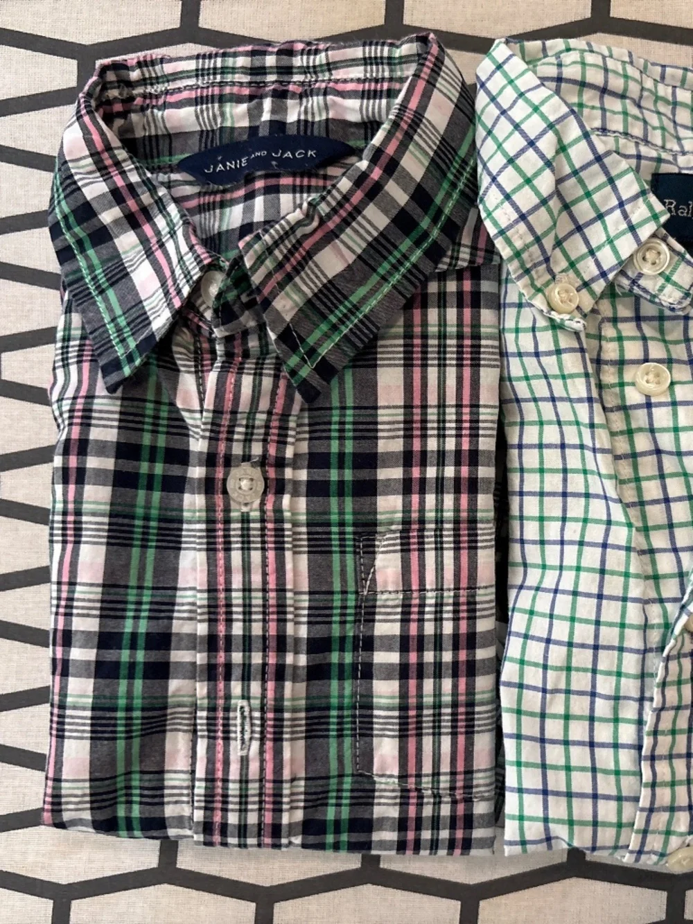 Ralph Lauren and Janie and Jack boys formal check shirt bundle